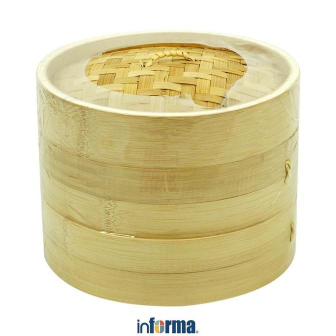 Informa Cooking Color Wadah Kukus Bambu 20 cm Dimsum Klakat Dandang Bakpao Siomay Masakan