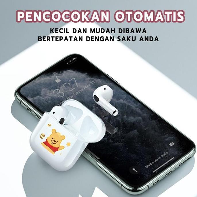 CodTws Lucu Wireless Earphone Bluetooth Tws Sp04R Character Mini Size Headset Karakter Anti Air