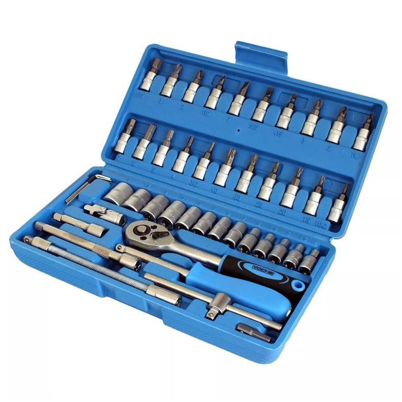 KUNCI SHOCK 1 SET 46 PCS / OBENG SOCKET SET 46 PCS + SET KUNCI SHOCK 1/4 SOCKET TEKIRO