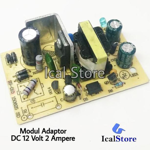 Modul Adaptor Dc 12 Volt 2 Ampere Rangkaian Kit Power Supply 12V 2A Restock