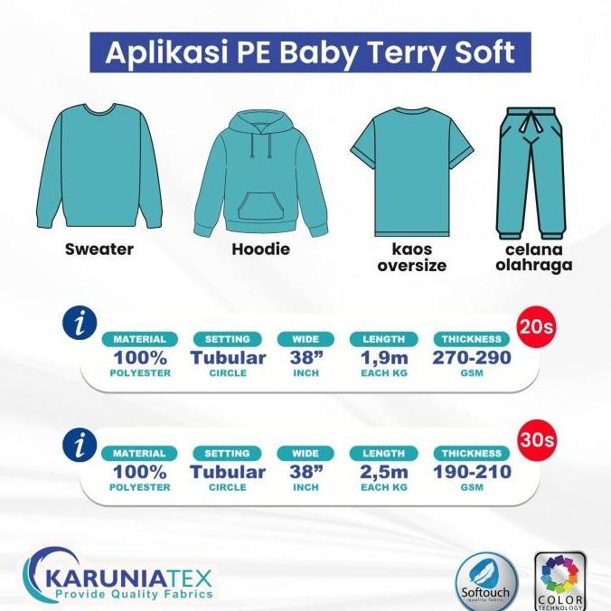 KAIN BABY TERRY PE SOFT 20S | TERRACOTA | KARUNIA TEXTILE KODE 1407