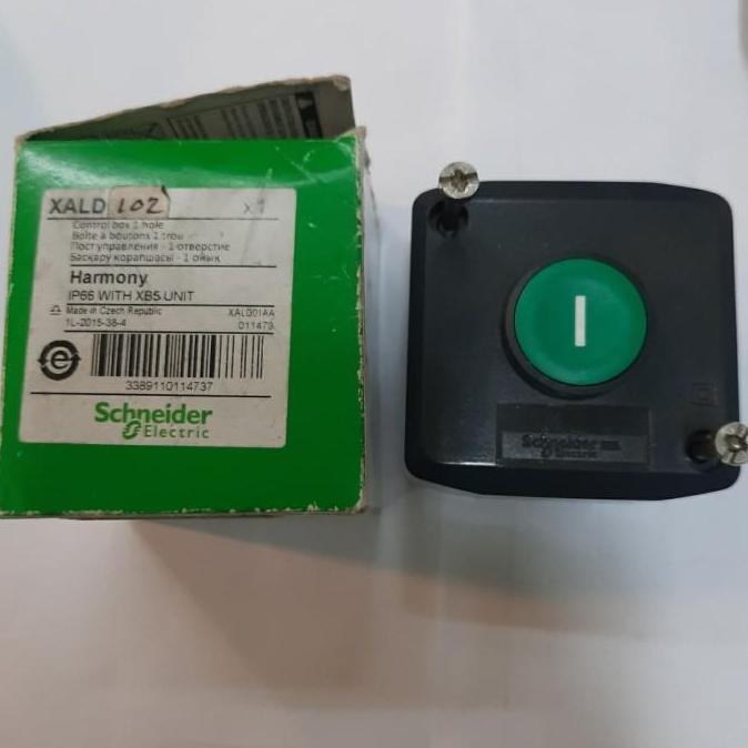 Push Button + Box Start Schneider Xald Ip 67 Hemat
