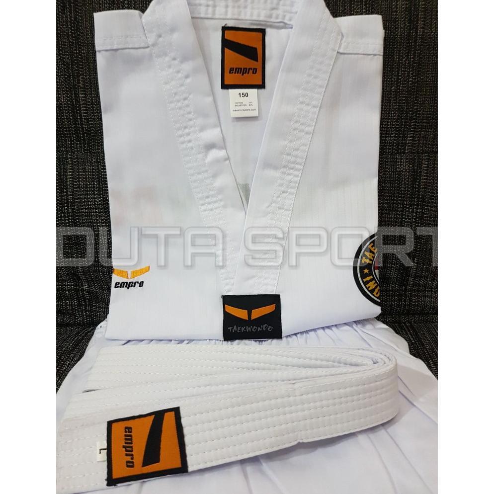 Baju Taekwondo Dobok EMPRO Kerah Putih Original