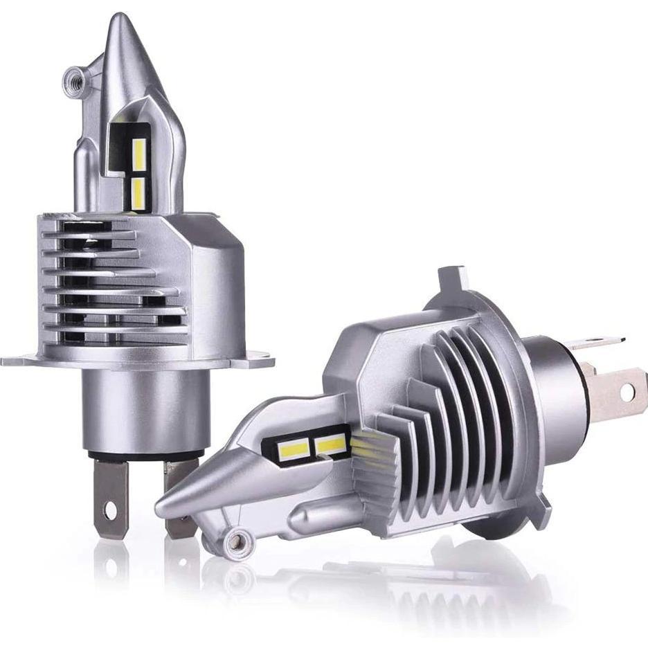 *COD* ORIGINAL Lampu Depan Mobil LED Headlamp H4 CSP Cool White 80W 12V 2 PCS - Fighter Lampu Depan 