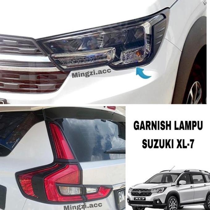 LIST LIS LAMPU MOBIL XL7 XL-7 GARNISH LAMPU DEPAN BELAKANG HITAM BLACKDOP COVER HEADLAMP STOPLAMP OR