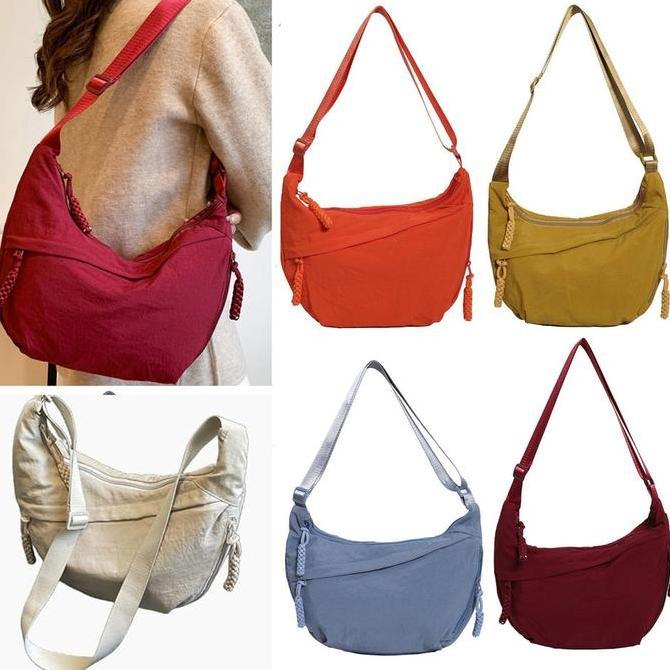 Tas Korea Ala Uniqlo Bag Crossbody Bag Slingbag Kekinian Tas Selempang Nylon Slingbag Unq Halfmoon B