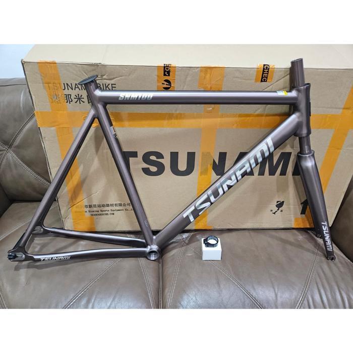 Frame Sepeda Fixie Tsunami Snm100 Alloy Outdoor Original Dan Terpercaya