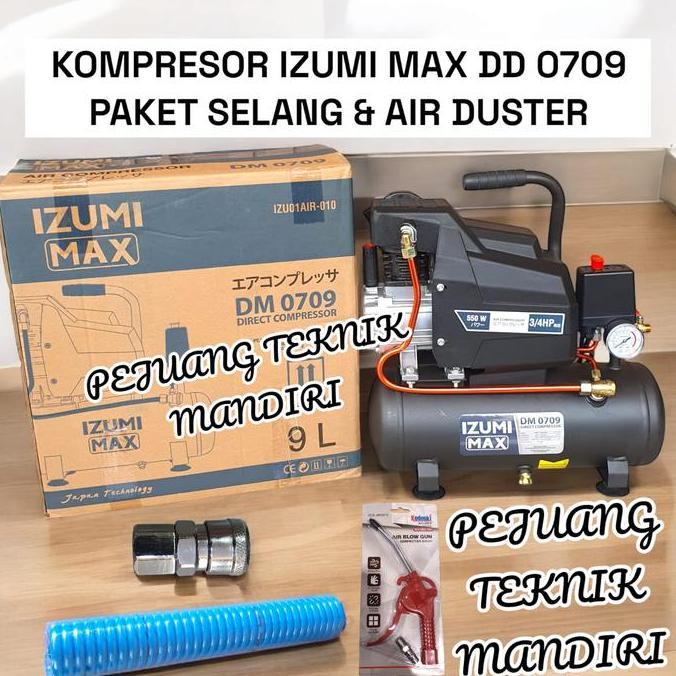 LOWARY MESIN KOMPRESOR ANGIN 3/4HP IZUMI MAX DM 0709 / COMPRESSOR IZUMI MAX DM0709