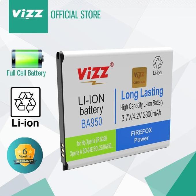 Vizz Battery SONY BA950 Baterai Double Power Sony BA950 Original