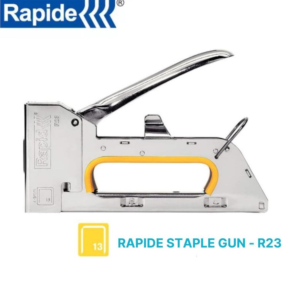 RAPIDE Staple Stapler Gun Tacker R23 - Staples Hekter Gun Tembak Manual (untuk Pengerjaan Sofa, Jok 