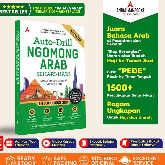 Buku PERCAKAPAN Bahasa ARAB- Auto Drill Ngomong Arab Sehari Hari-Dilengkapi Ungkapan Populer
