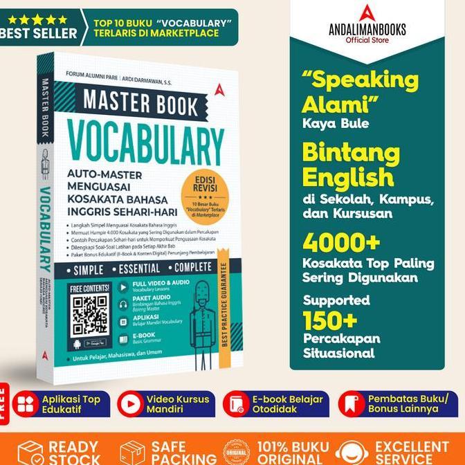 Buku KOSAKATA B. INGGRIS LENGKAP - Master Book VOCABULARY - Buku Belajar Bahasa Inggris kamus