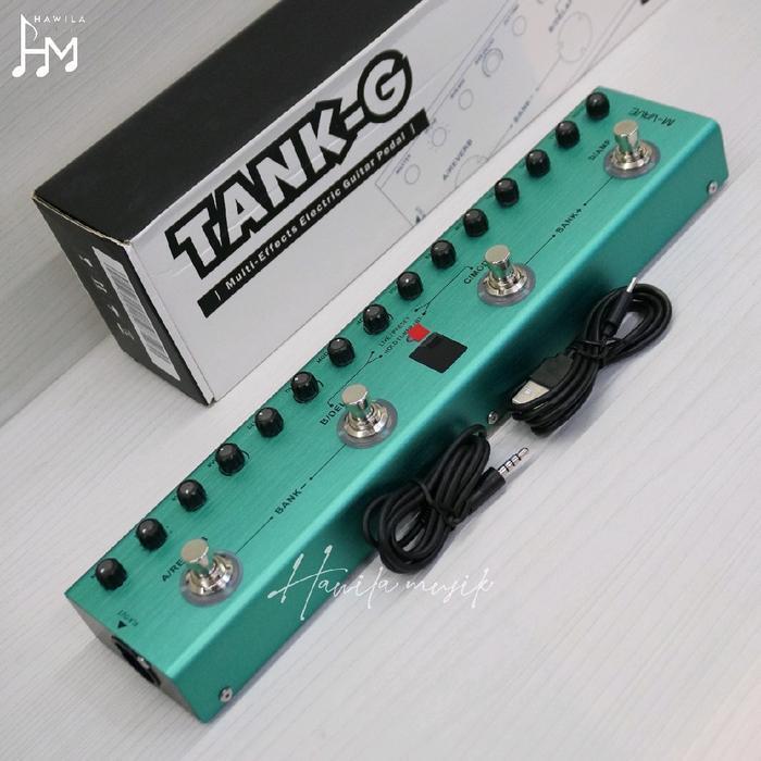 Portable Efek Gitar M-Vave Tank G Multi Effect Mvave Tank G Processsor Original Original Dan Terperc