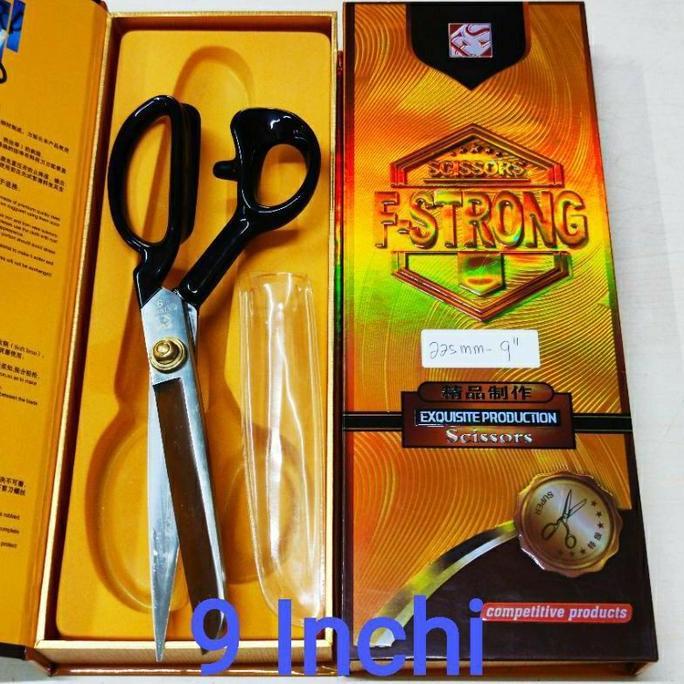 Gunting Kain F-Strong Kualitas Jepang Pegangan Lapisan Karet