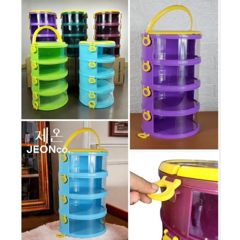 JEON Tudung saji Premium modern 4 susun jeon sudah rakitan