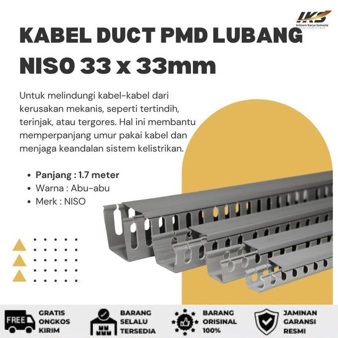 ><><><] Kabel Duct Lubang / Cable Protector NISO PMD - 33x33mm