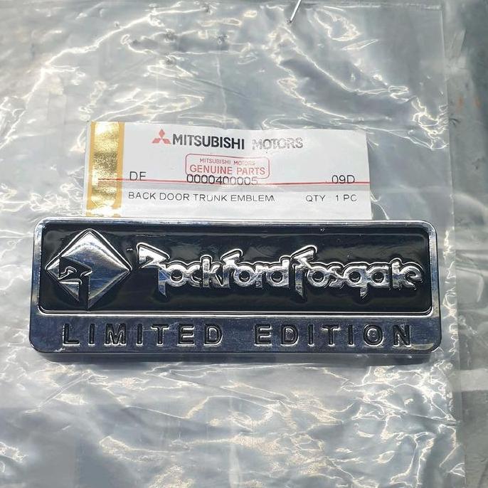 Emblem Rockford Fosgate Black Edition Asli Mitsubishi All New Pajero Sport Xpander Cross FORSALE