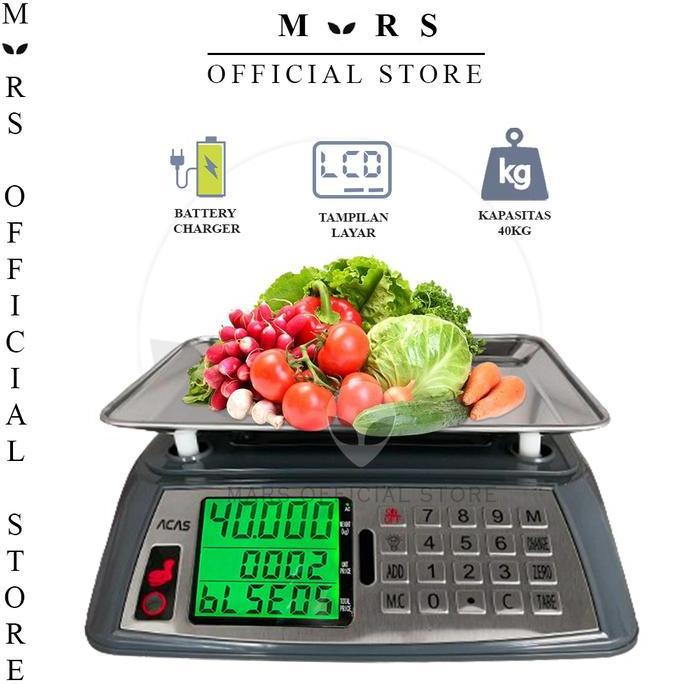 Sandar_berto - ACAS QE-1 Timbangan Duduk Digital 4kg Timbangan Dapur Buah dan Sayuran Timbangan Elec