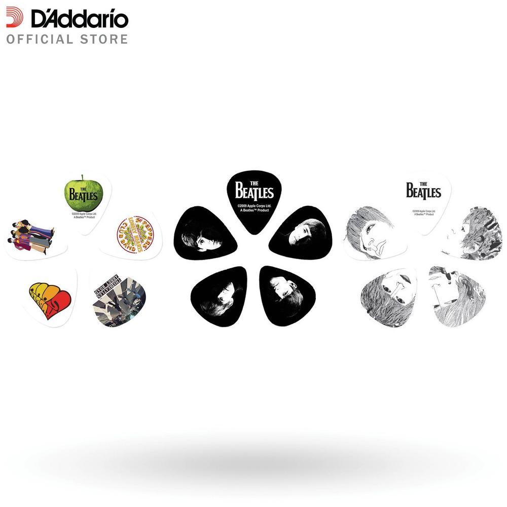 D'Addario 1Cab4-15Bt2 The Beatles Signature Guitar Pick Tins, Stripes, 15 Picks