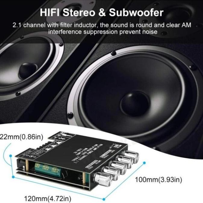 Promo TB21/MT21 150W X 2 Bluetooth  5.0 papan  Digital Subwoofer Speaker AUX Audio Stereo Modul AMP 