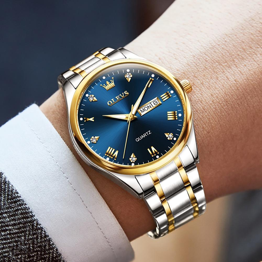 Olevs Jam Tangan Couple Pasangan Original Anti Air Analog Watch Cod