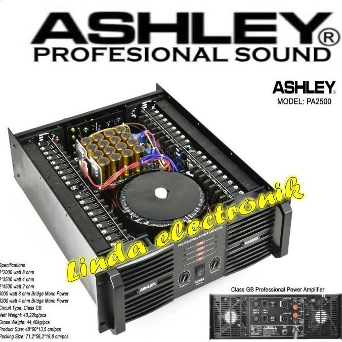 Promo power amplifier ashley pa 2500 / pa2500 class GB 4000 watt Diskon