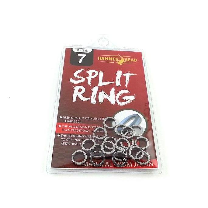 Hammer Head Split Ring No 7 - Silver
