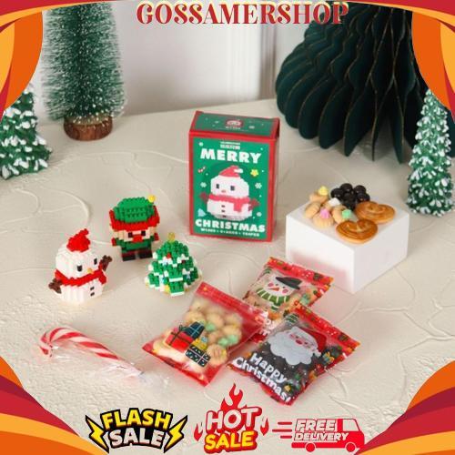 Mini Hampers Natal isi Bricks, Cookies, Permen - Kado Natal Anak - Souvenir Sekolah Minggu Viral