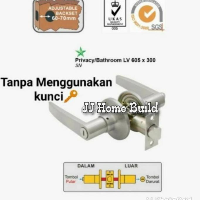 Lever Set SOLID LV 605 x 300 SN / Kunci Pintu Solid / Gagang Pintu