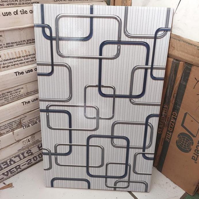 KERAMIK 25X40 MOTIF GAMING / SHOWING ROOM / HITAM PUTIH /BLACK WHITE