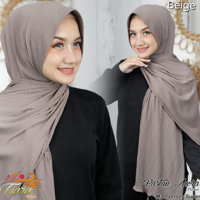 Promo Terbaru, Jilbab Instan Pashmina Pastan Plisket Azora By Tyara Hijab Masker Muslim