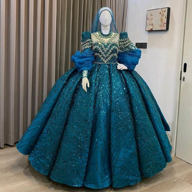 GAUN WEDDING PENGANTIN PREMIUM/BAJU PENGANTIN WEDDING MEWAH/KEBAYA PENGANTIN MEWAH