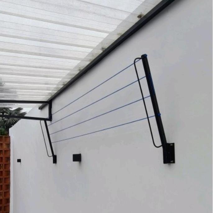 TERLARIS Jemuran Dinding Lipat + cantolan hanger free tali dan Baut pemasangan READY STOCK