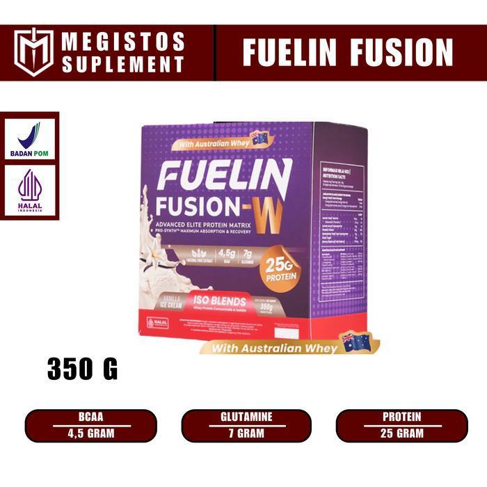 FUELIN - Fusion W ISO BLENDS Vanilla Ice Cream ( Whey Protein & Isolate ) Susu Protein with Smart Fo