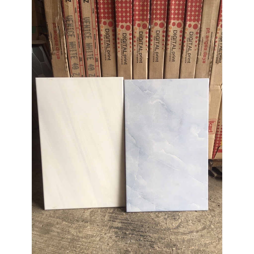 keramik 25x40 murah glossy kilap dinding kamar mandi wc toilet dapur ungu abu kontrakan proyek kost 