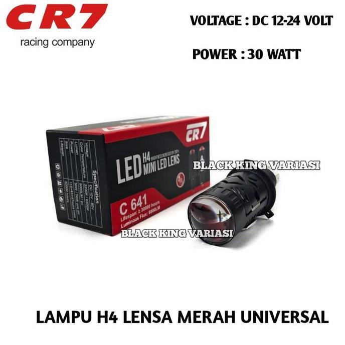 Lampu H4 Lensa Merah Lampu Mini Projie Lampu Utama LED H4 Lampu Led Motor Mobil Lampu Projector Proj