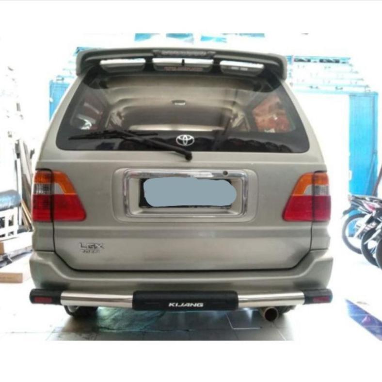 BUMPER/TANDUK PENGAMAN BELAKANG STAINLES KIJANG NEW KAPSUL/LGX/KRISTA/SGX TAHUN 1997-2004 Fulset