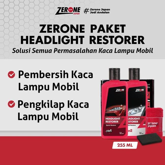 Ready Zerone Headlight Restorer ( Pengkilap Lampu Mobil )