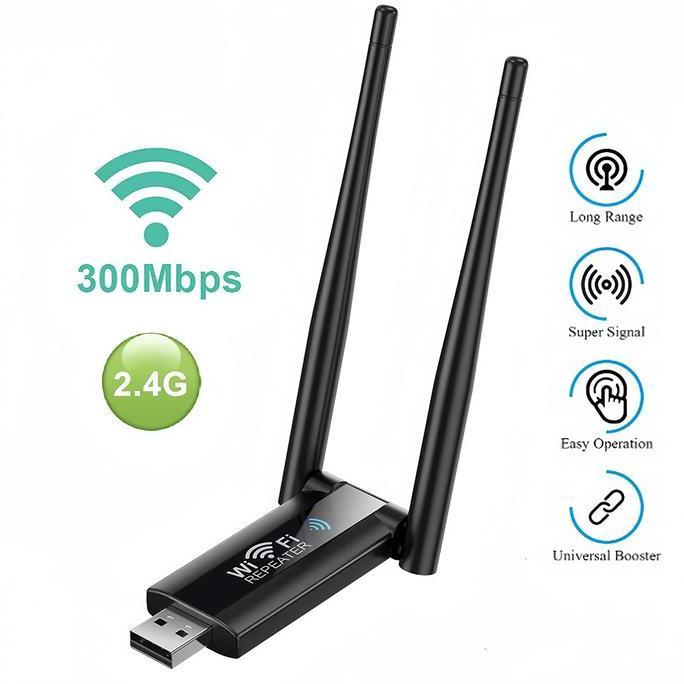 300Mbps 2.4GHz USB Wireless WiFi Repeater Extender Router WiFi Signal Amplifier Booster Long Range B