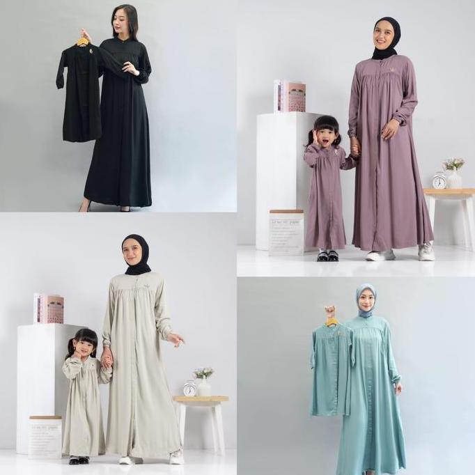 Wiriwiri Gamis couple ibu dan anak bahan rayon twill premium