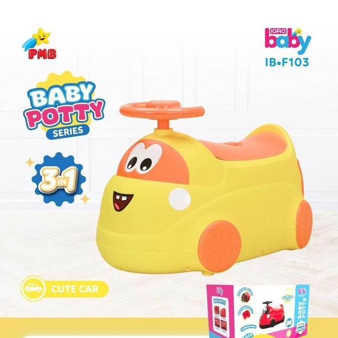 IORA BABY IBF103 PMBTOYS BABY POTTY KARAKTER TOILET TRAINING ANAK PISPOT ANAK PORTABLE