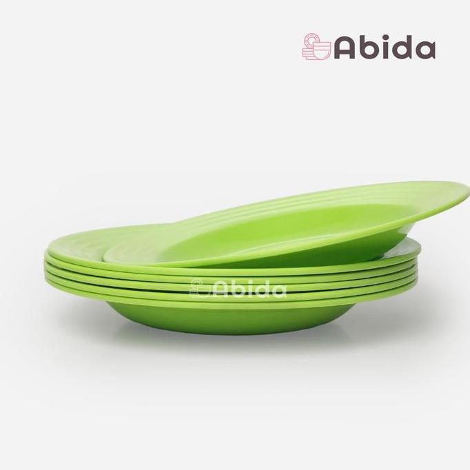 Gratong Abida 1 Lusin Piring Makan Melamin 9 Inch - Piring Ulir Lusinan P0916