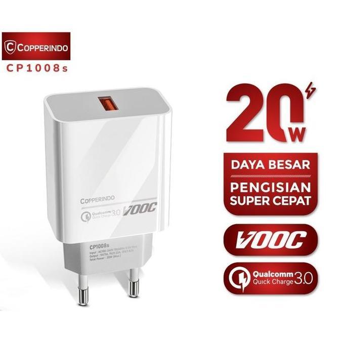 Promo Copper Charger Fast Charging 18Watt ( Series CP1008s ) Diskon