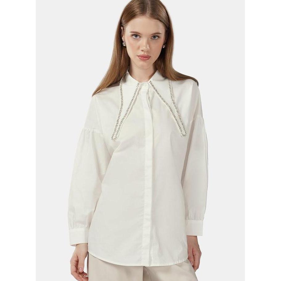 Benang Jarum - Vivienne Beads Shirt - White