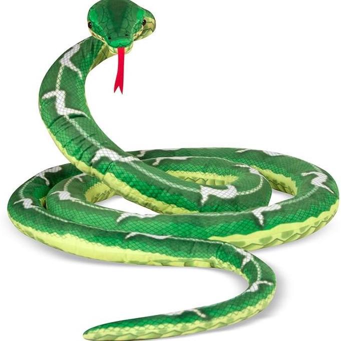Melissa & Doug Giant Boa Constrictor - Lifelike Stuffed Animal Snake (Over 14 feet Long)