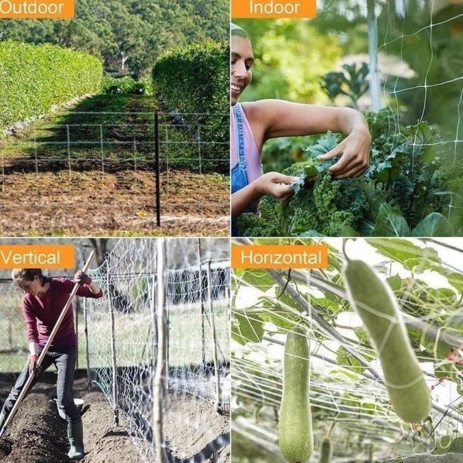 Brixd- Vinnatsu 2M X 100M/Jaring Net Rambatan Tanaman Untuk Jaring Pagar Ayam Kebun /Jaring Tanaman 