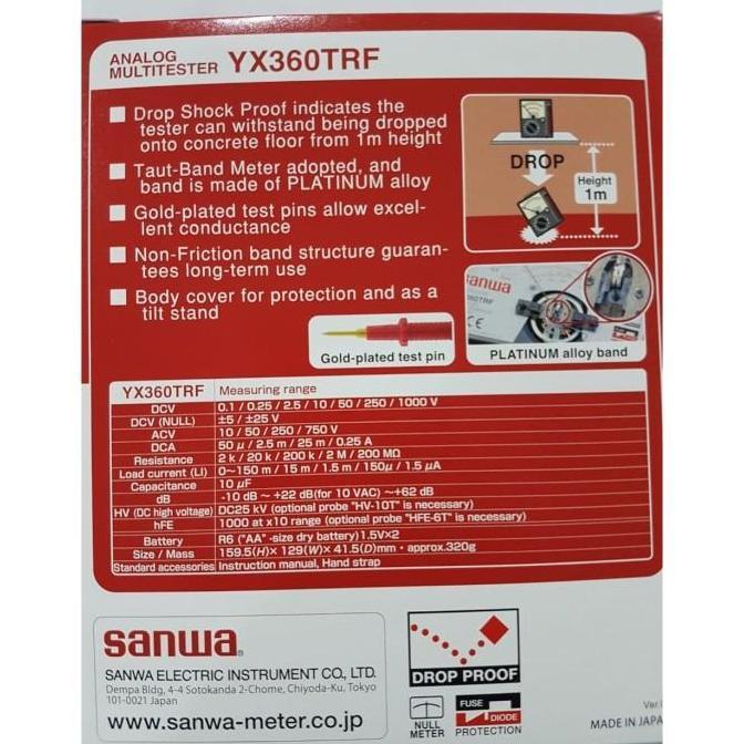 Bestone- Multimeter Digital SANWA YX360TRF ( YX 360 TRF / YX-360TRF )