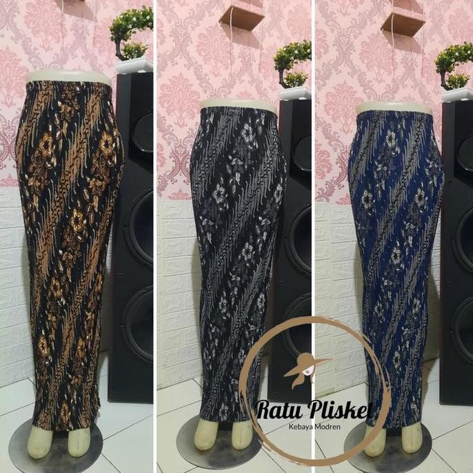Newgir- Rok Plisket Batik Motif Kera Sakti, Cm2, Hanna, Sr Dengan Karet Keliling Muat Sampai Ukuran 