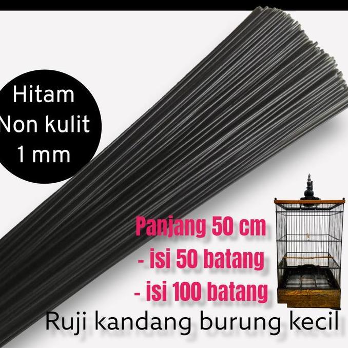 Brixd- Ruji Jeruji Sangkar Burung  Ruji Kandang Burung Kecil Ruji Fiber 1Mm Hitam Glossy