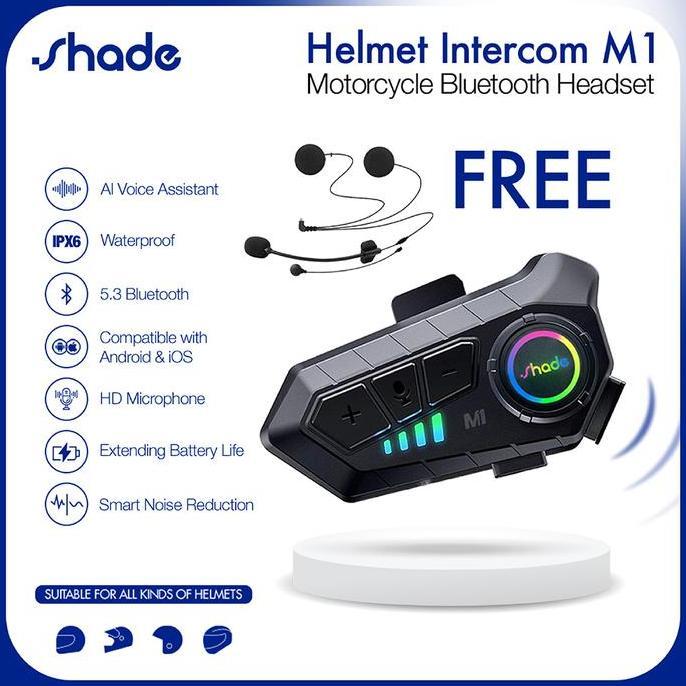 larissagalllery - shade headset helm bluetooth / headphone helm bluetooth / intercom motor / headset